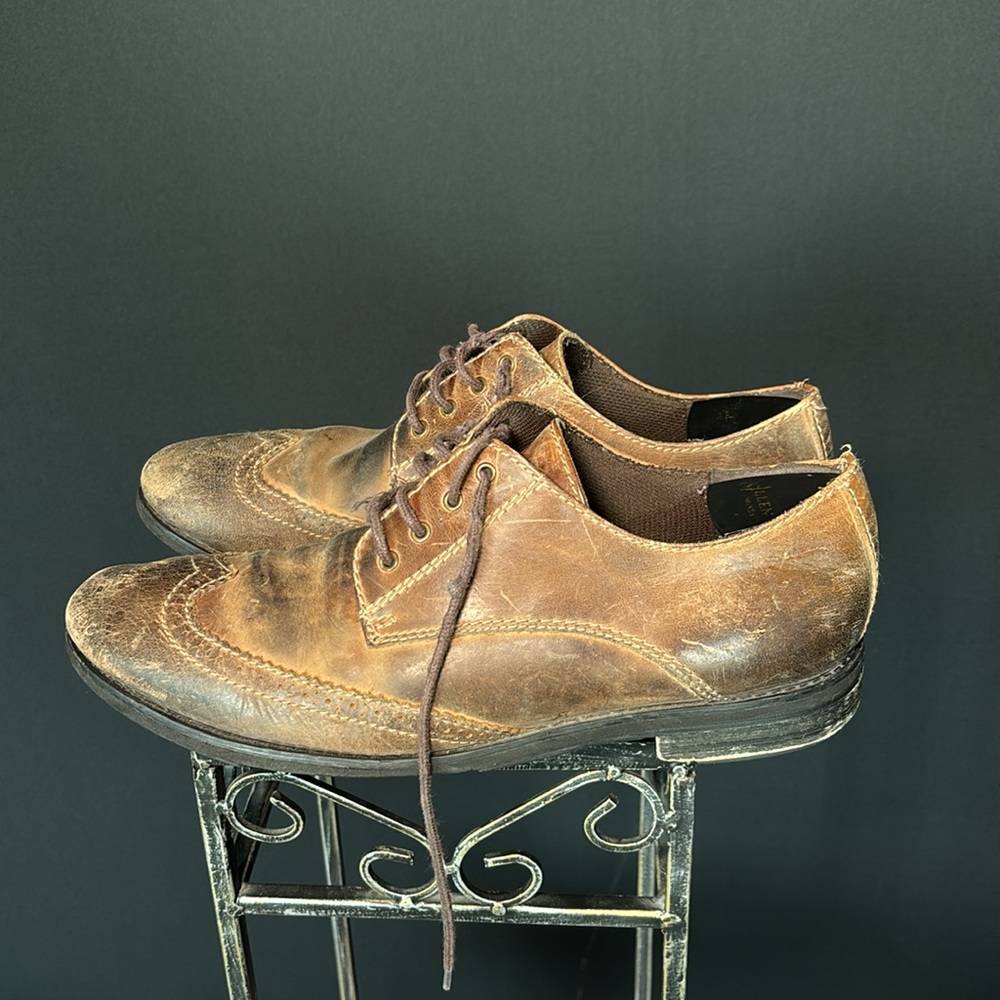 BED|STU men’s brown lace up casual dress shoes size 10.5